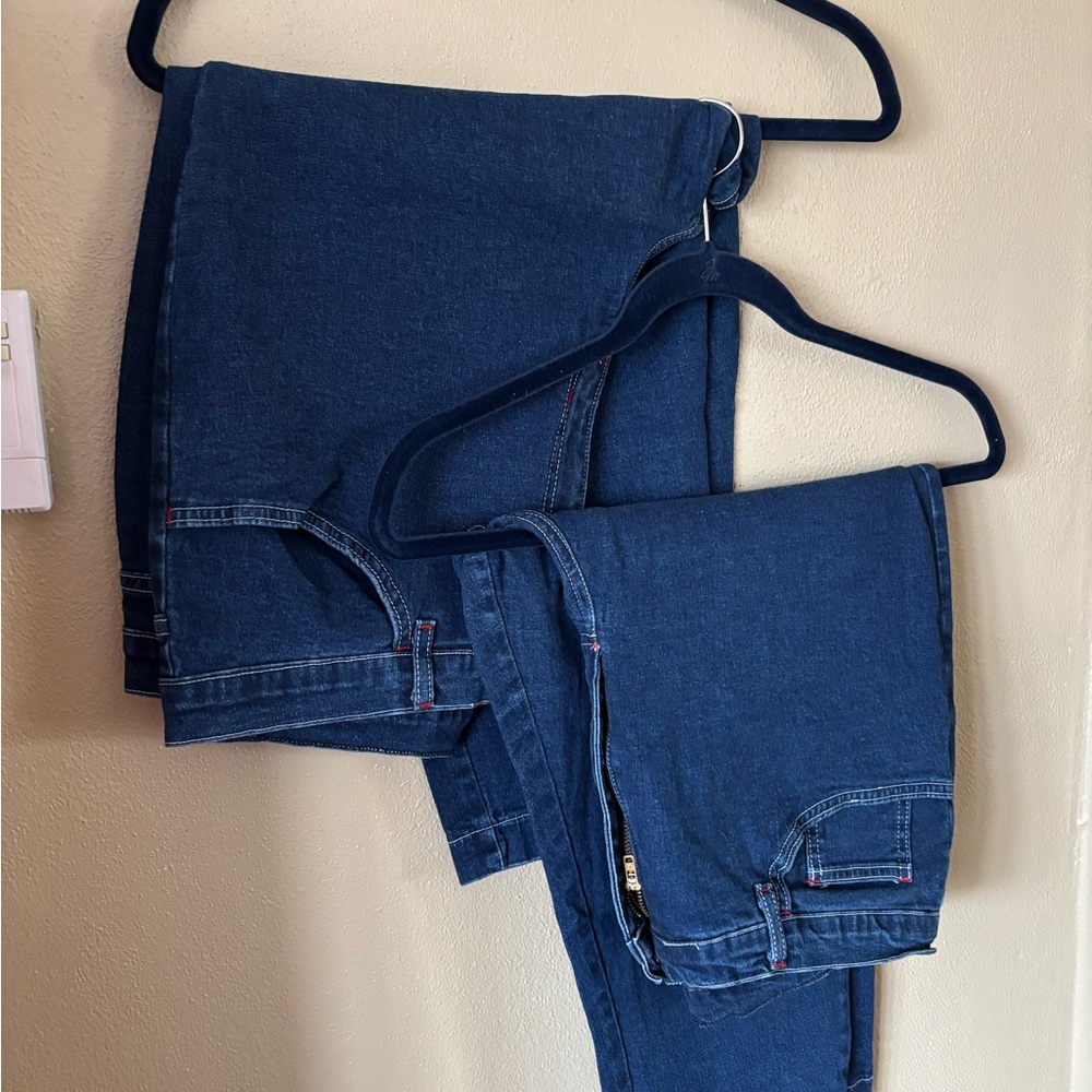 Set of 2 Denim &Co capris stretch denim size 16